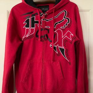 Fox Sweater Jacket red, size M